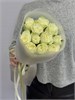 Белые розы Кения 40см в пленке (11шт) 503 в Твери