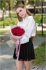 01. Малиновые розы Кения 40см в красивой упаковке «Туман» (25шт) 653 в Твери