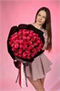 Малиновая роза Кения 40см в черной PREMIUM упаковке (51шт) 842 в Твери